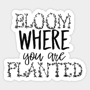 Bloom Where You Are Planted Sticker